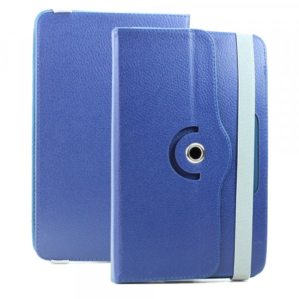 Wholesale Universal 7 inch 360 Premium Flip Leather Tablet Case (Blue)